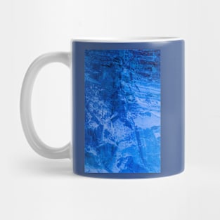 Blue abstract surface from a scratched stonewall Mug